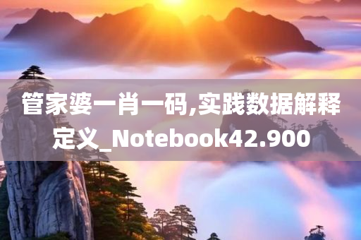 管家婆一肖一码,实践数据解释定义_Notebook42.900