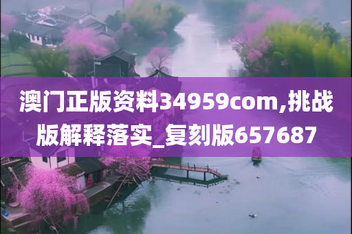 澳门正版资料34959com,挑战版解释落实_复刻版657687