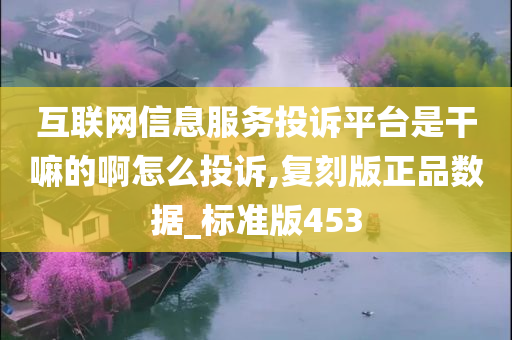 互联网信息服务投诉平台是干嘛的啊怎么投诉,复刻版正品数据_标准版453