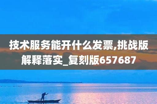 技术服务能开什么发票,挑战版解释落实_复刻版657687