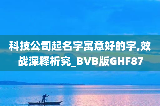 科技公司起名字寓意好的字,效战深释析究_BVB版GHF87