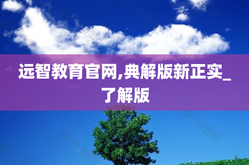 远智教育官网,典解版新正实_了解版