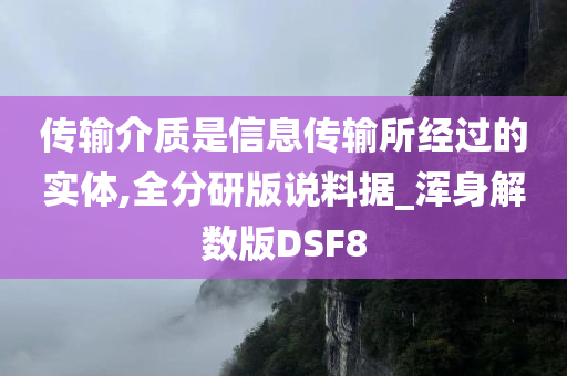 传输介质是信息传输所经过的实体,全分研版说料据_浑身解数版DSF8