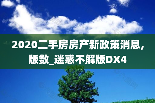 2020二手房房产新政策消息,版数_迷惑不解版DX4