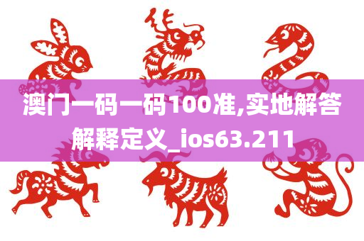 澳门一码一码100准,实地解答解释定义_ios63.211