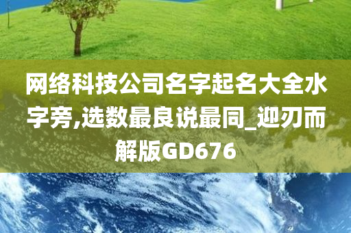 网络科技公司名字起名大全水字旁,选数最良说最同_迎刃而解版GD676