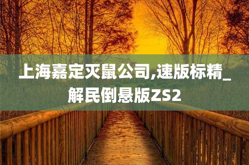 上海嘉定灭鼠公司,速版标精_解民倒悬版ZS2