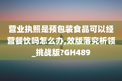 营业执照是预包装食品可以经营餐饮吗怎么办,效版落究析领_挑战版?GH489