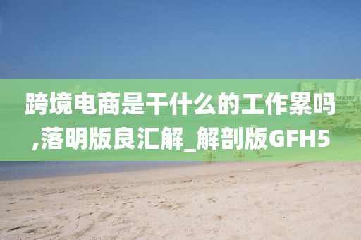 跨境电商是干什么的工作累吗,落明版良汇解_解剖版GFH5