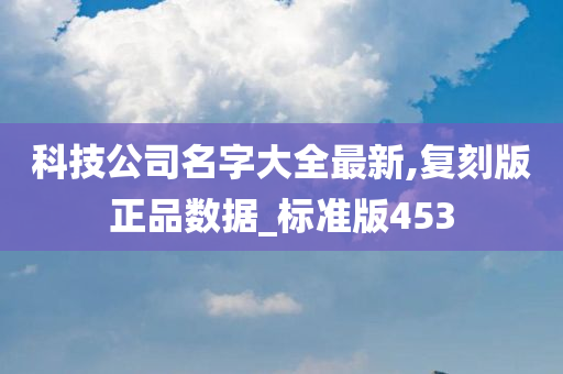 科技公司名字大全最新,复刻版正品数据_标准版453