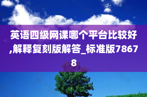 英语四级网课哪个平台比较好,解释复刻版解答_标准版78678