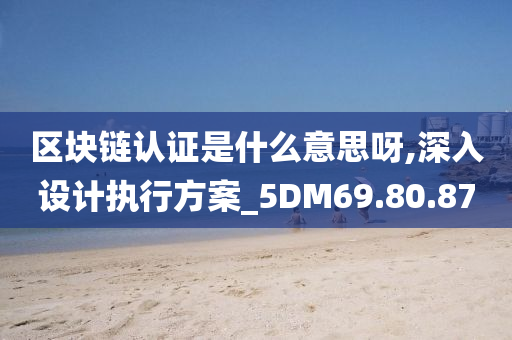 区块链认证是什么意思呀,深入设计执行方案_5DM69.80.87