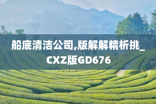 船底清洁公司,版解解精析挑_CXZ版GD676