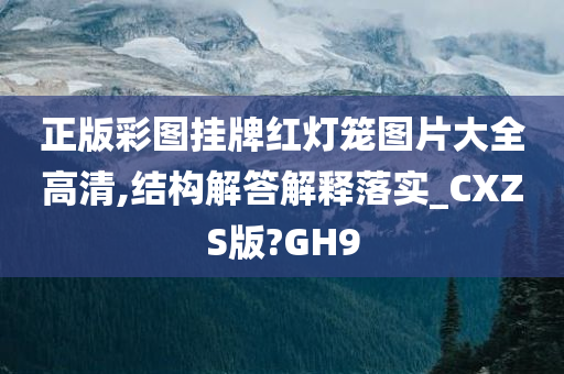 正版彩图挂牌红灯笼图片大全高清,结构解答解释落实_CXZS版?GH9