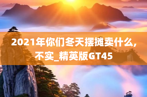 2021年你们冬天摆摊卖什么,不实_精英版GT45