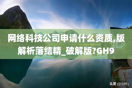 网络科技公司申请什么资质,版解析落结精_破解版?GH9