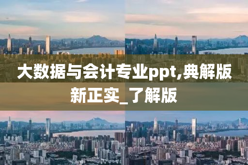 大数据与会计专业ppt,典解版新正实_了解版