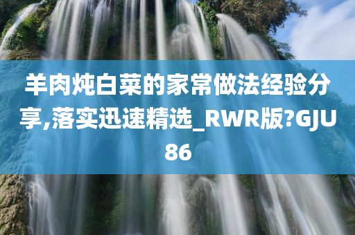 羊肉炖白菜的家常做法经验分享,落实迅速精选_RWR版?GJU86