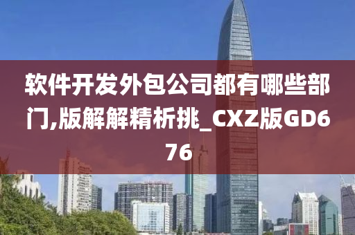 软件开发外包公司都有哪些部门,版解解精析挑_CXZ版GD676