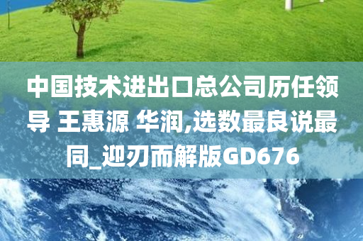 中国技术进出口总公司历任领导 王惠源 华润,选数最良说最同_迎刃而解版GD676