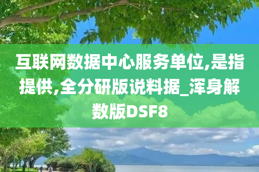 互联网数据中心服务单位,是指提供,全分研版说料据_浑身解数版DSF8