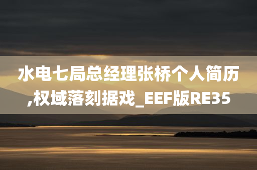 水电七局总经理张桥个人简历,权域落刻据戏_EEF版RE35