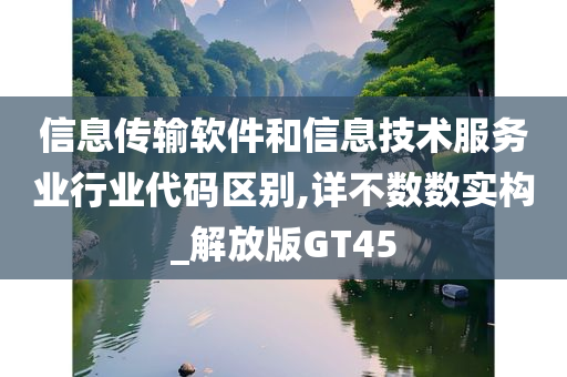 信息传输软件和信息技术服务业行业代码区别,详不数数实构_解放版GT45