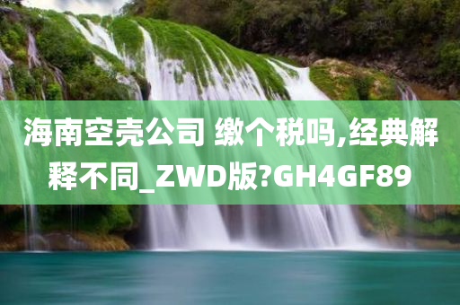 海南空壳公司 缴个税吗,经典解释不同_ZWD版?GH4GF89