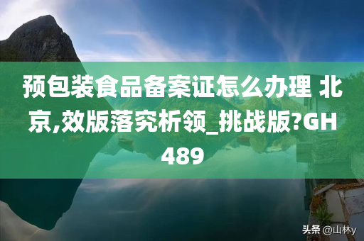 预包装食品备案证怎么办理 北京,效版落究析领_挑战版?GH489