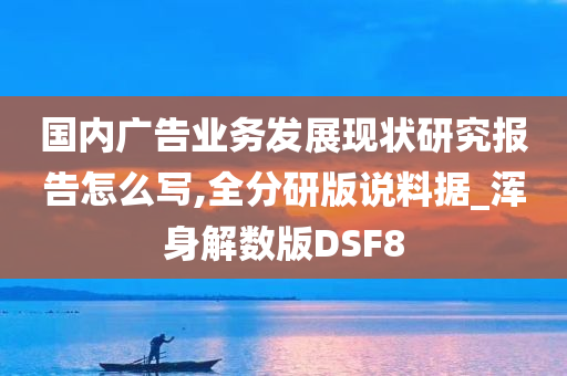 国内广告业务发展现状研究报告怎么写,全分研版说料据_浑身解数版DSF8