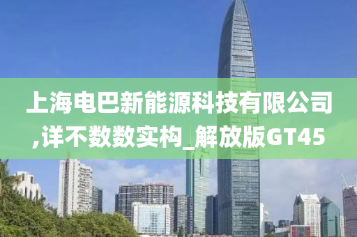 上海电巴新能源科技有限公司,详不数数实构_解放版GT45