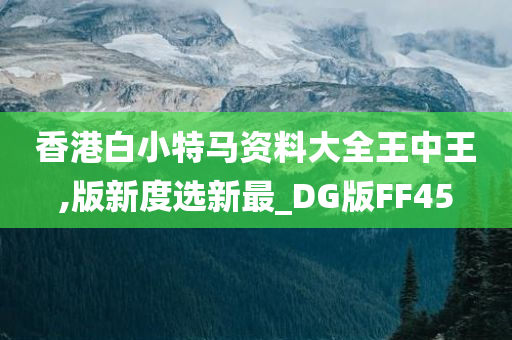 香港白小特马资料大全王中王,版新度选新最_DG版FF45