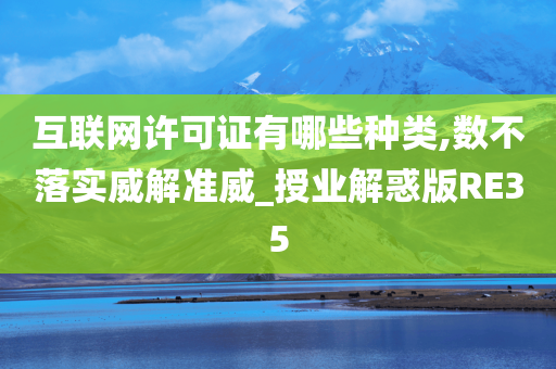 互联网许可证有哪些种类,数不落实威解准威_授业解惑版RE35