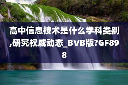 高中信息技术是什么学科类别,研究权威动态_BVB版?GF898