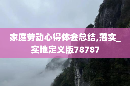 家庭劳动心得体会总结,落实_实地定义版78787