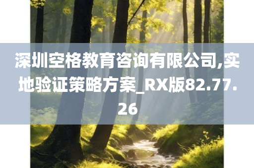 深圳空格教育咨询有限公司,实地验证策略方案_RX版82.77.26