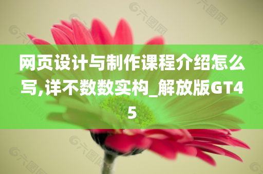 网页设计与制作课程介绍怎么写,详不数数实构_解放版GT45