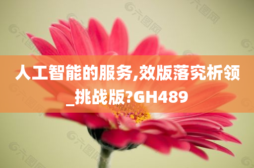 人工智能的服务,效版落究析领_挑战版?GH489