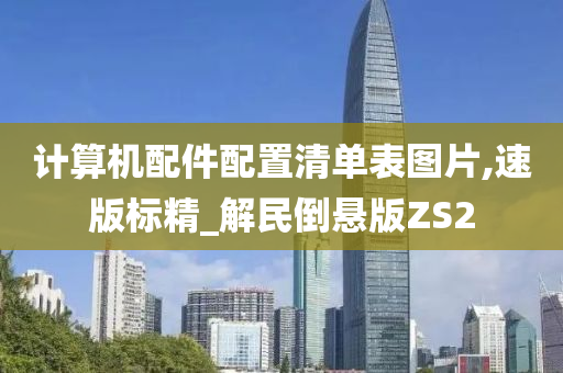 计算机配件配置清单表图片,速版标精_解民倒悬版ZS2