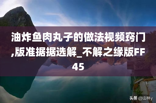 油炸鱼肉丸子的做法视频窍门,版准据据选解_不解之缘版FF45