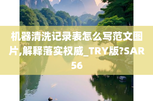 机器清洗记录表怎么写范文图片,解释落实权威_TRY版?SAR56