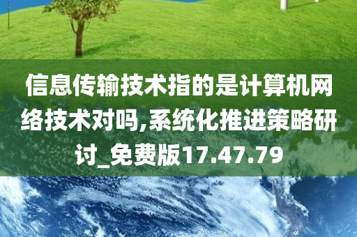 信息传输技术指的是计算机网络技术对吗,系统化推进策略研讨_免费版17.47.79