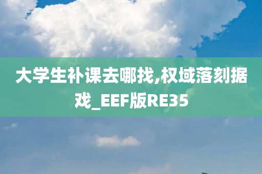 大学生补课去哪找,权域落刻据戏_EEF版RE35