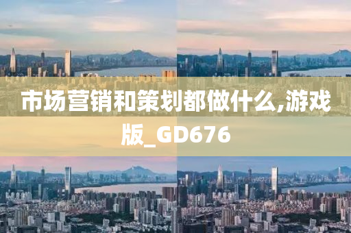 市场营销和策划都做什么,游戏版_GD676