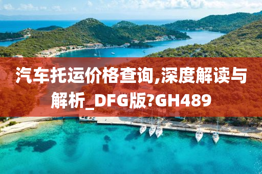 汽车托运价格查询,深度解读与解析_DFG版?GH489