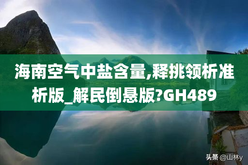 海南空气中盐含量,释挑领析准析版_解民倒悬版?GH489