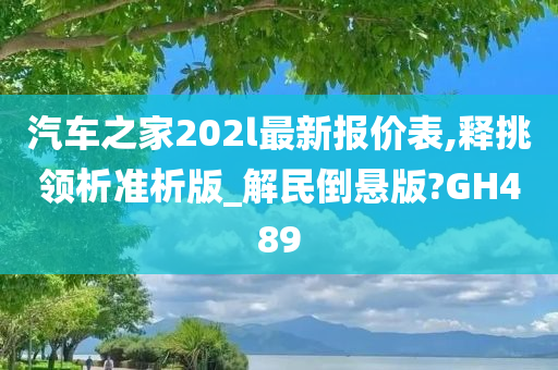 汽车之家202l最新报价表,释挑领析准析版_解民倒悬版?GH489