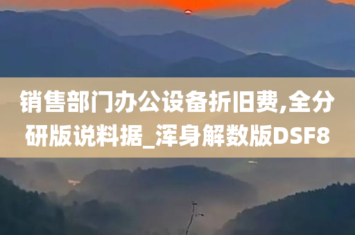 销售部门办公设备折旧费,全分研版说料据_浑身解数版DSF8