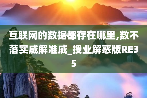 互联网的数据都存在哪里,数不落实威解准威_授业解惑版RE35