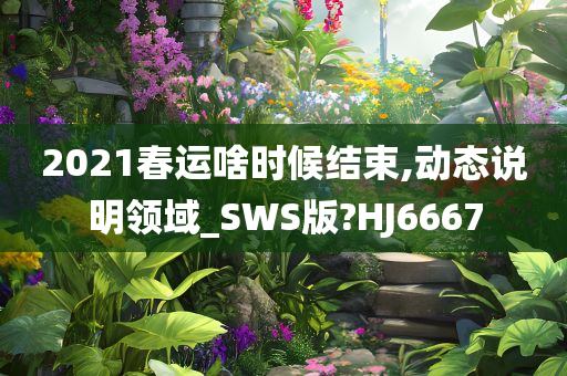 2021春运啥时候结束,动态说明领域_SWS版?HJ6667